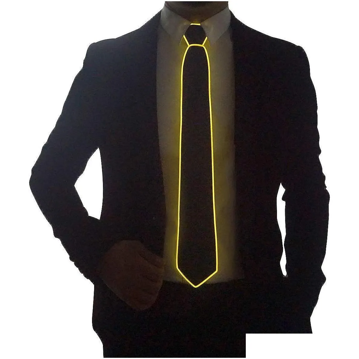 Other Motorcycle Accessories Led Tie Light Up Fanny Ties Novelty Necktie For Men Motorcycle Accessory Drop Delivery Automobiles Motorc Dhdje