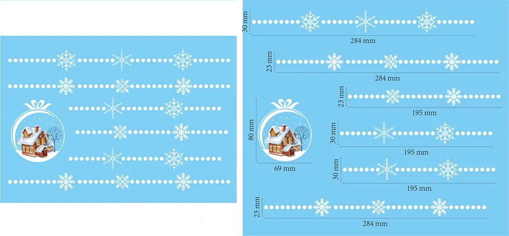 christmas stickers wall stickers static stickers window glass stickers painted santa claus elk gift window decorations