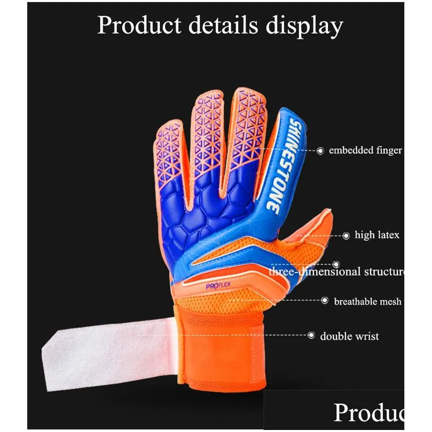 Sports Gloves Brand Goalie Gloves Men Sports Outdoor Finger Protection Thickened Latex Goalkeeper Soccer Football Goal Keeper Drop Del Dhw4W