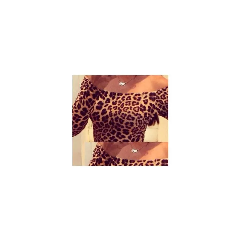 Basic & Casual Dresses Leopard Skirt Y Dresses Party Skirts New Fashion Women Mermaid Bandage Square Collar Print Drop Delivery Appar Dhdjl