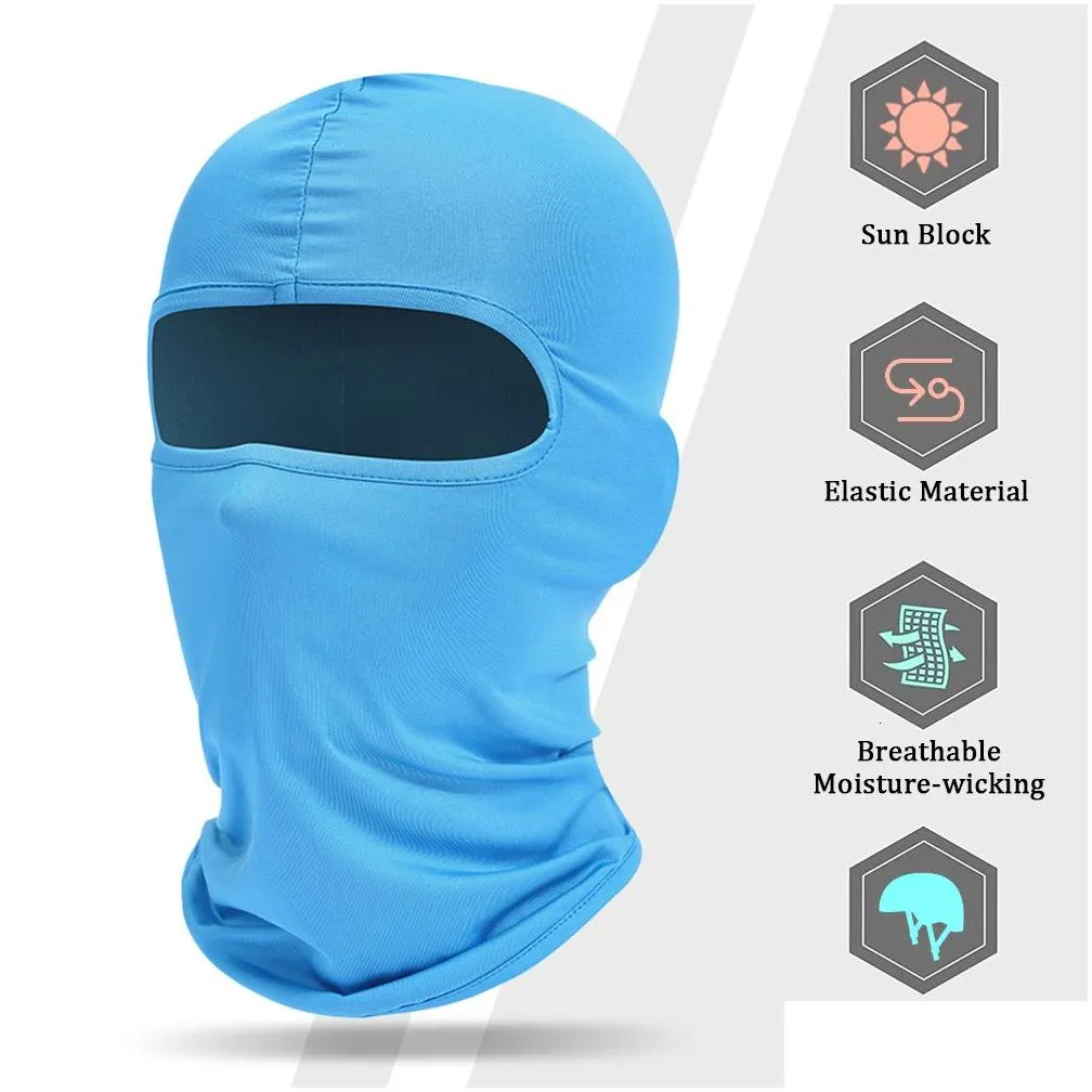 Cycling Caps & Masks Cycling Caps Masks Mens Clava Fl Face Ski Mask Hood Hiking Cam Hunting Tactical Military Airsoft Bike Hats Neck G Dhebd