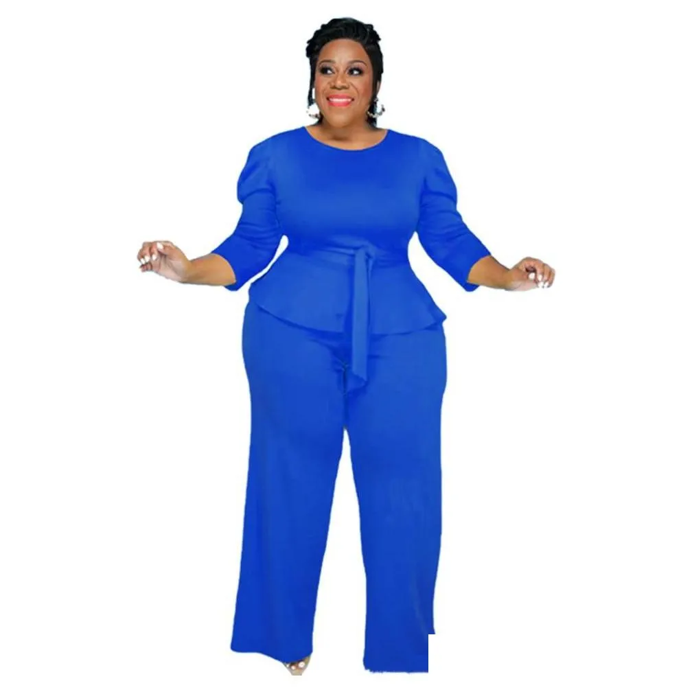 Women`S Plus Size Tracksuits Womens Plus Size Tracksuits L-4Xl Women 2 Piece Set Lounge Long Sleeve Outfits Fall Loose Two Fashion So Dhm8Y