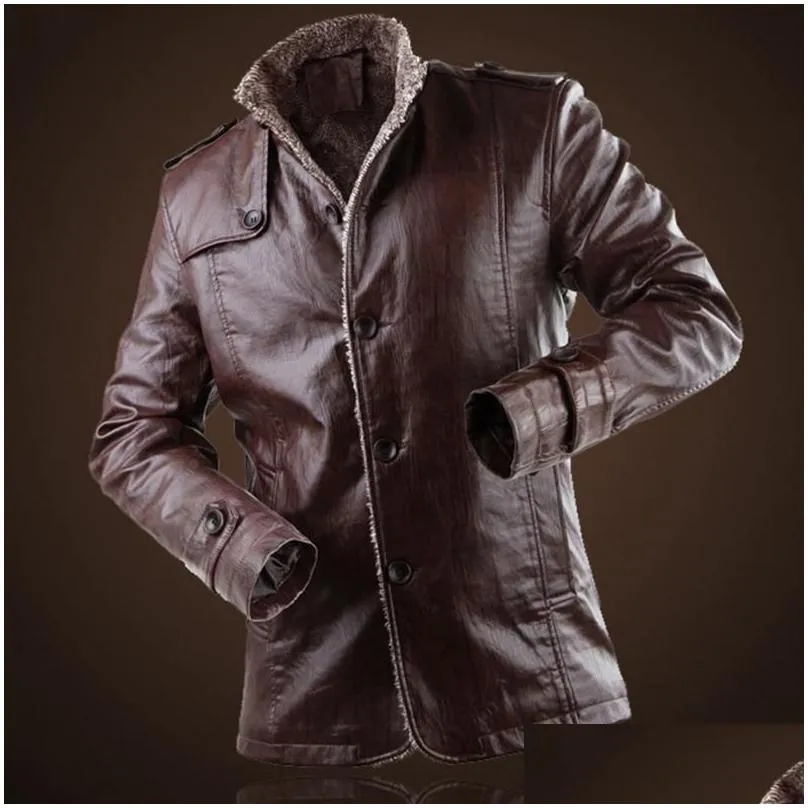Men`S Jackets 8Xl High Quality Pu Leather Jackets Men Autumn Solid Stand Collar Fashion Jacket Jaqueta Mascina Dct-2461 Drop Delivery Dhkx2