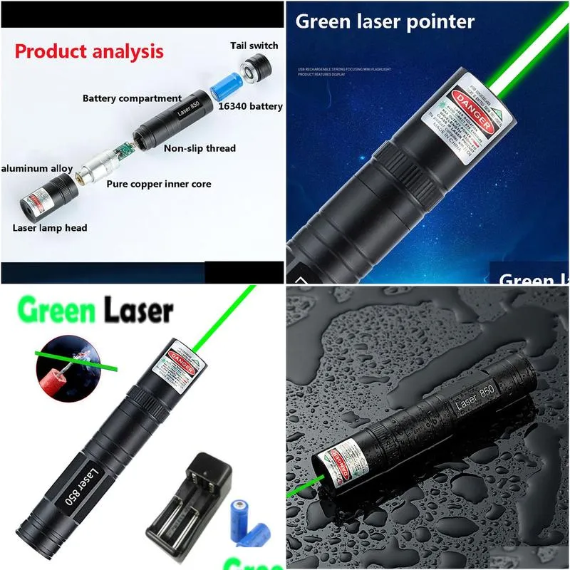 Others1 Airsoft Accessories High-Power Green Laser 850 Portable Mint Pointer 5Mw Tra-Long Radiation Distance Of Drop Delivery Sports O Dhdpp