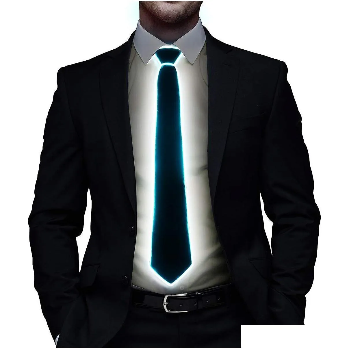 Other Motorcycle Accessories Led Tie Light Up Fanny Ties Novelty Necktie For Men Motorcycle Accessory Drop Delivery Automobiles Motorc Dhdje