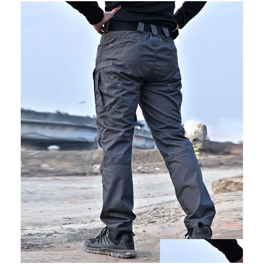 Men`S Pants Mens Military Tactical Pants T Trousers Mti-Pockets Cargo Training Men Combat Army Work Safety Uniforms 201027 Drop Deliv Dhiwy