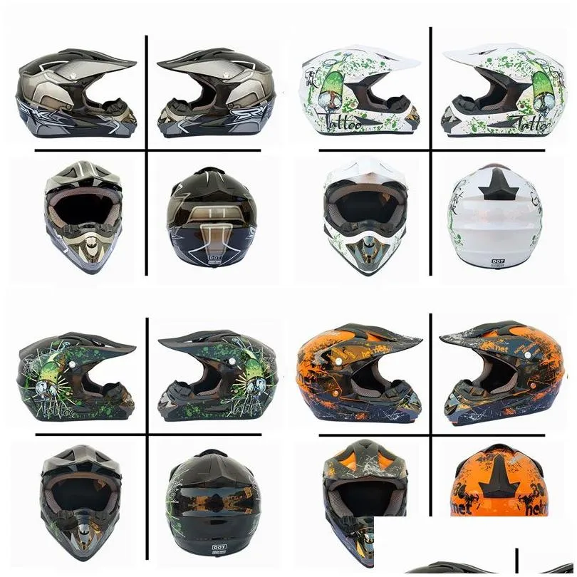 Motorcycle Helmets Comfortable Off Road Motocross Helmet Motorcycle Helmets Anti-Scratch Casco Capacetes Open Face Offroad Atv Cross R Dhjtk