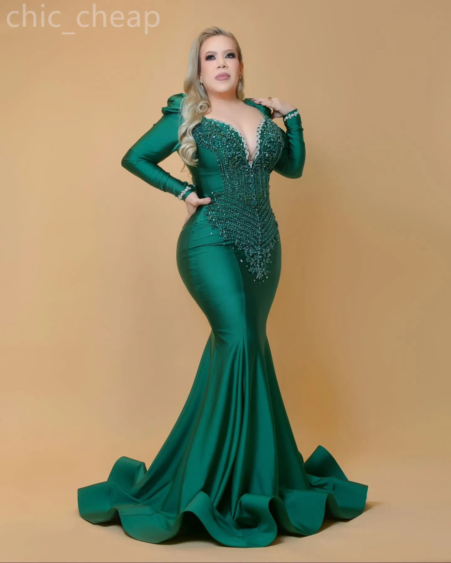 2024 Aso Ebi Arabic Dark Green Mermaid Mother Of The Bride Dresses Lace Beaded Crystals Evening Prom Formal Party Birthday Celebrity Mother Of Groom Gowns Dress ZJ053