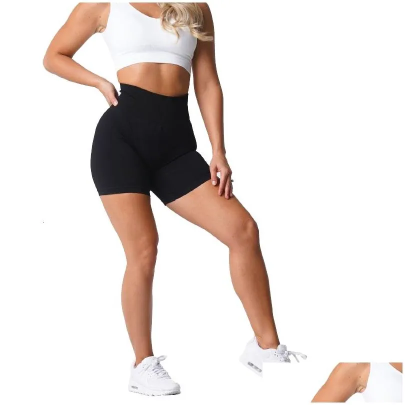 Yoga Outfit Nvgtn Lycra Spandex Solid Seamless Shorts Women Soft Workout Tights Fitness Outfits Pants Gym Wear 230221 Drop Delivery Dhfgy