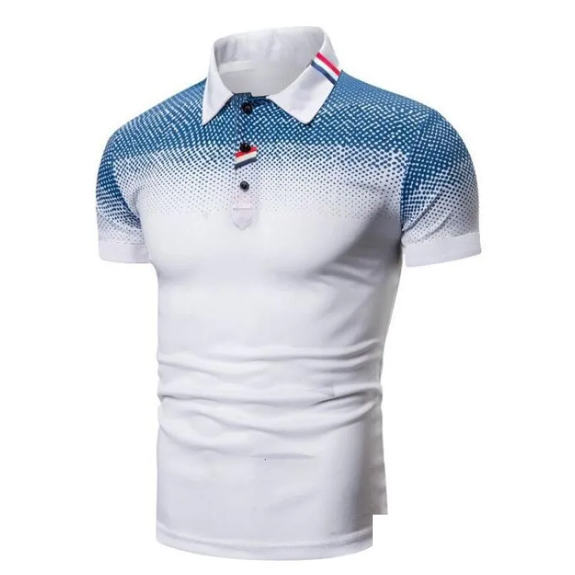 Men`S Polos Mens S Fashion Top Shirt Work Wear Golf Shirts Tshirt For Men High Quality 230328 Drop Delivery Apparel Men`S Clothing Men Dhvwz