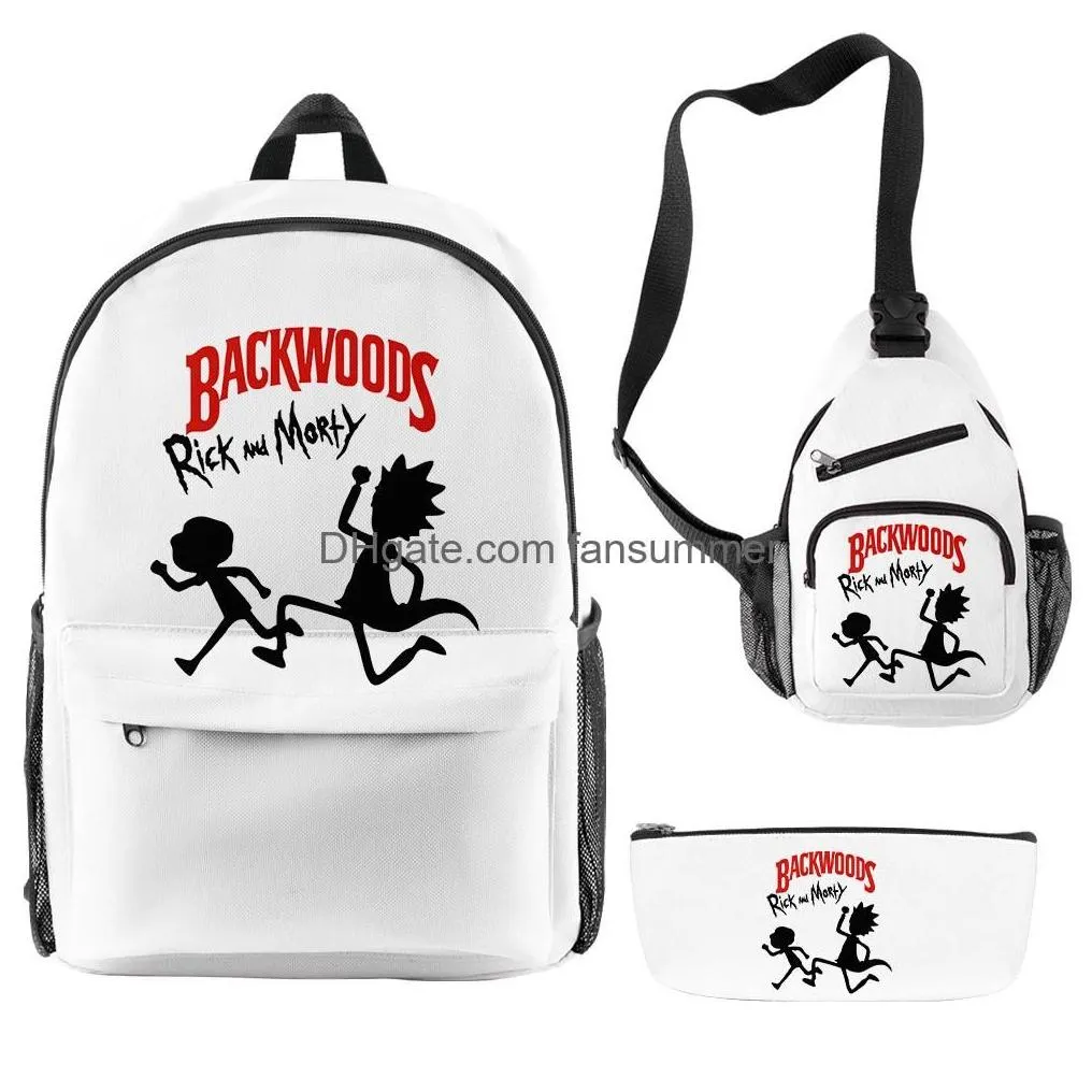camera bag accessories 3d backwoods backpacks 3pcsset red smell proof laptop shoder schoolbag backwood print outdoor shoderbags boys k