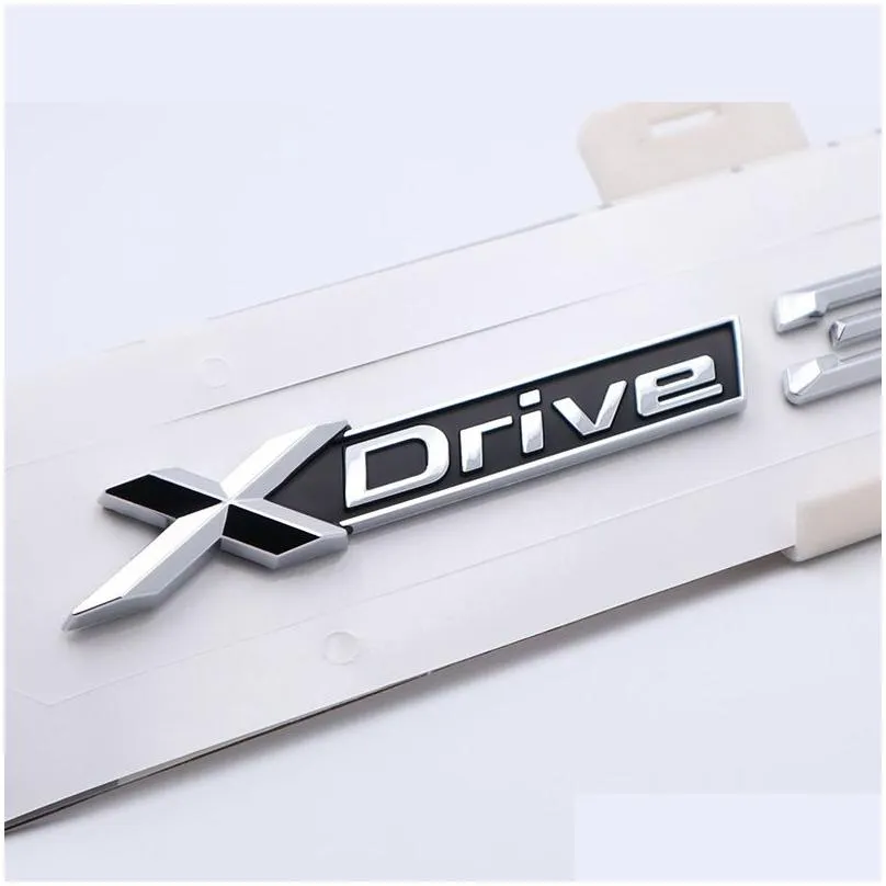 Car Stickers Styling 3D Car Sticker Abs Xdrive 20D 25D 28D 30D 35D 40D 45D 48D 55D Side Badge Emblem Stickers Badges Logo For X2 X3 X4 Dhmz9