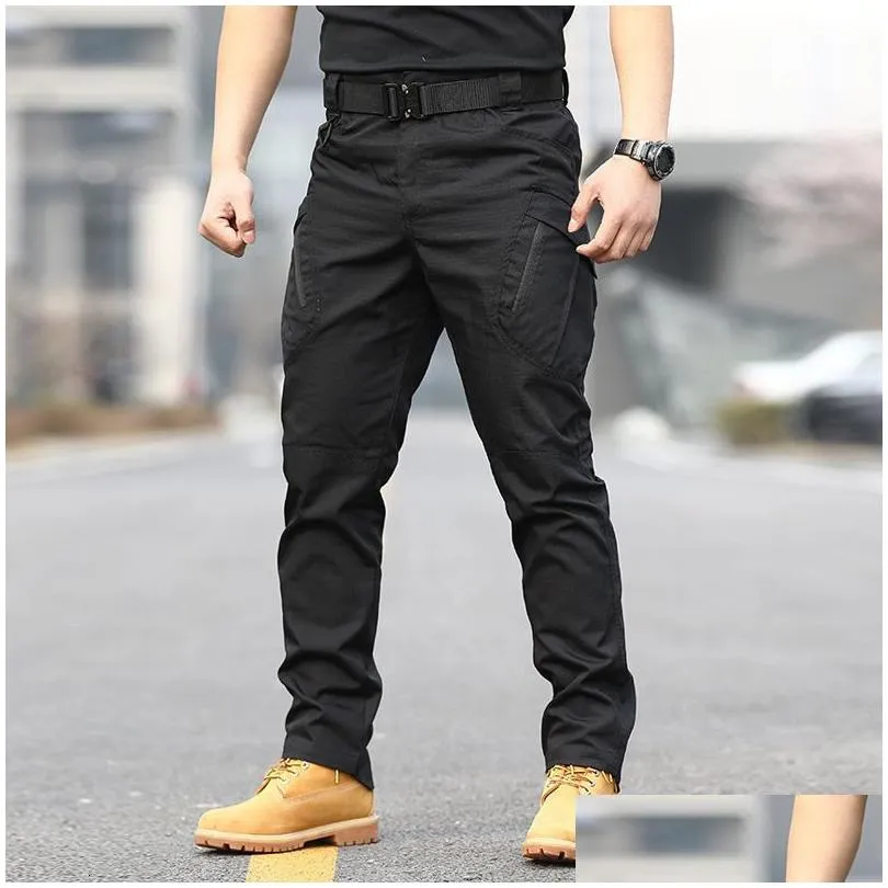 Men`S Pants Mens Pants Tactical Cargo Men Combat Trousers Army Military Mtiple Pockets Working Hiking Casual Plus Size 6Xl Drop Deliv Dhrln