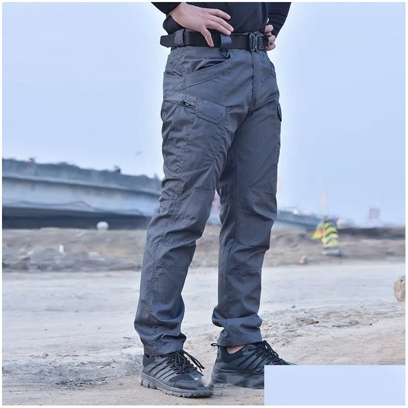 Men`S Pants Mens Military Tactical Pants T Trousers Mti-Pockets Cargo Training Men Combat Army Work Safety Uniforms 201027 Drop Deliv Dhiwy