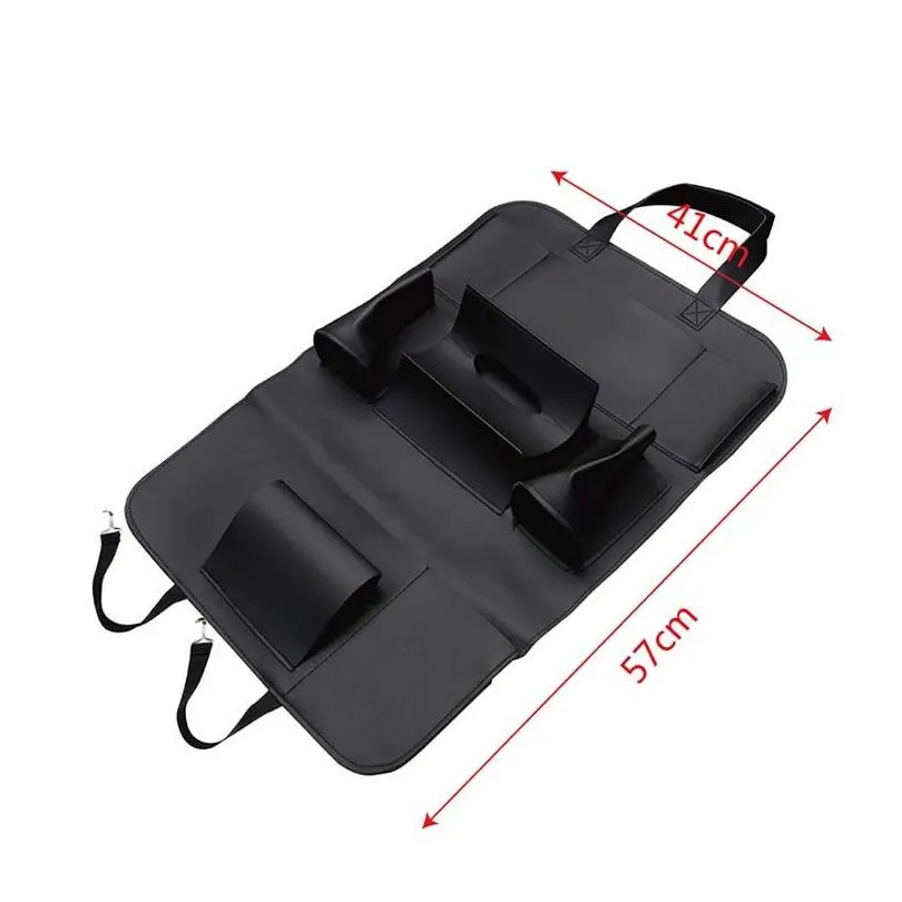 Car Organizer Car Back Seat Organizer Mti-Function Beverage Storage Bag Stowing Tidying Tablet Phone Holder Container Interior Accesso Dhaod