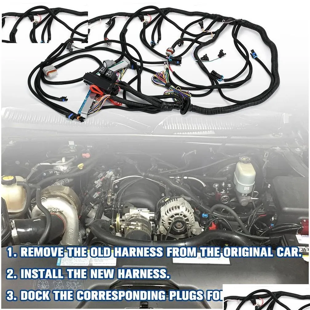 Other Auto Parts Drive By Wire Dbw Ls Stand Alone Harness With Transmission Connectors For 03-07 Gm 4L60E 4.8L 5.3L 6.0L 8 Cylinders P Otibu