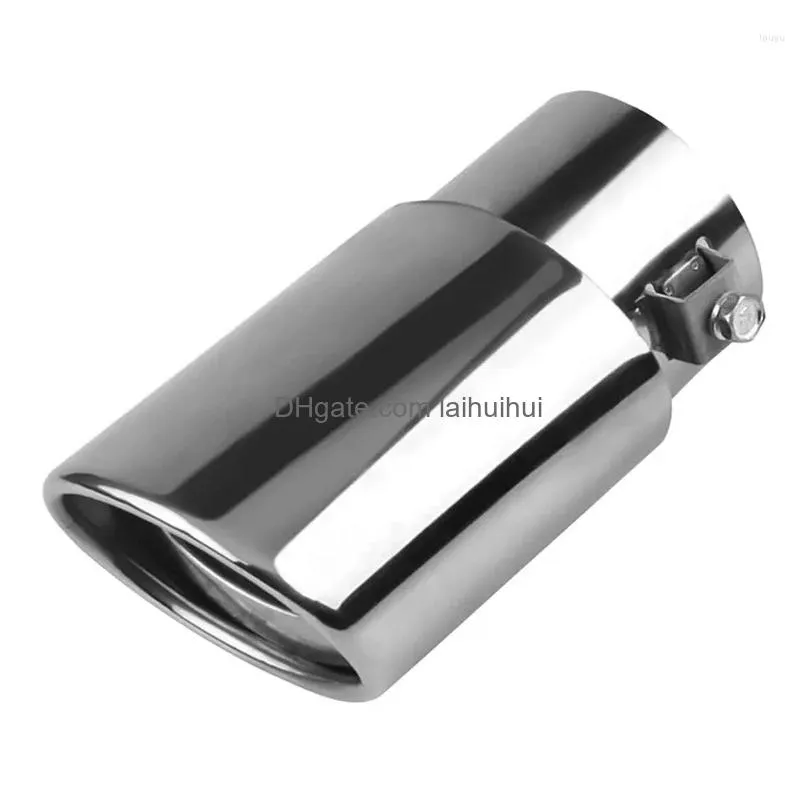 stainless steel car exhaust tip 2.1in to 1.5in universal pipe modification tail throat