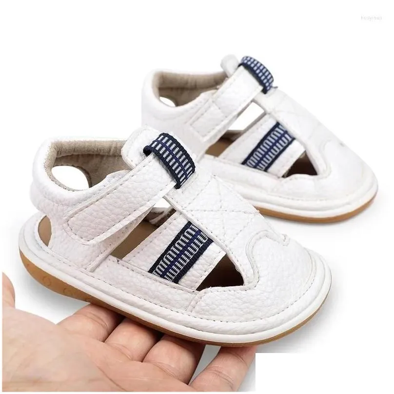 sandals infant baby boys patchwork/solid color anti-slip soft sole beach shoes toddler prewalker first walkers