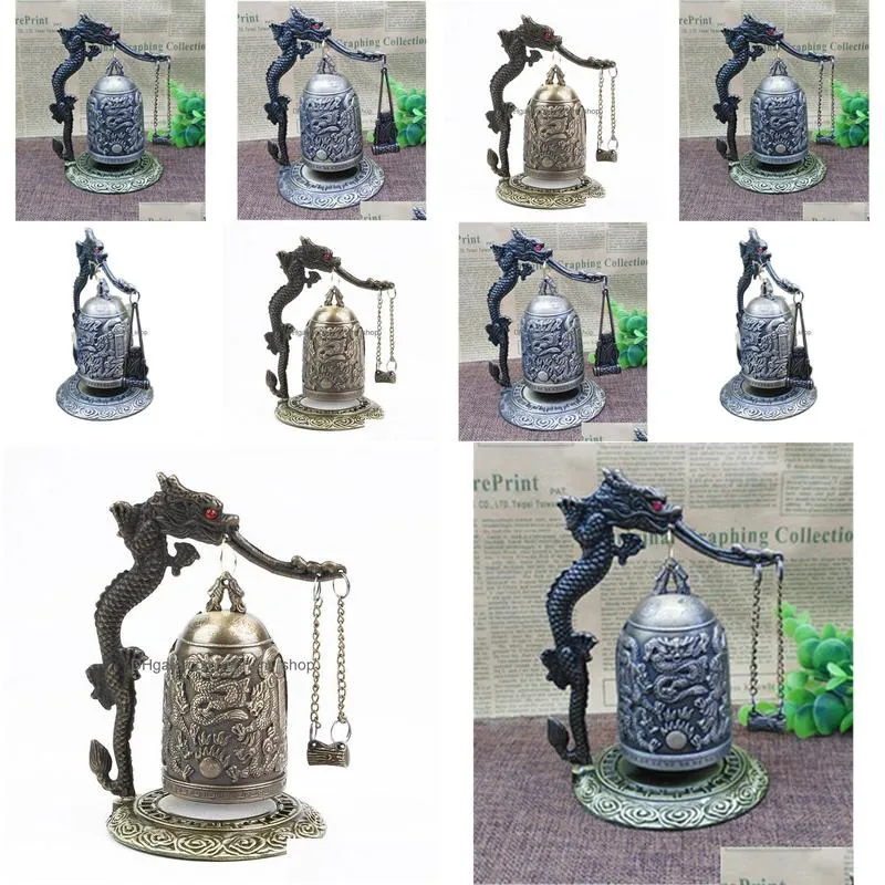 large bronze lock banging bell and monk banging dragon bell wholesale can ring ornaments feng shui decorations handicrafts