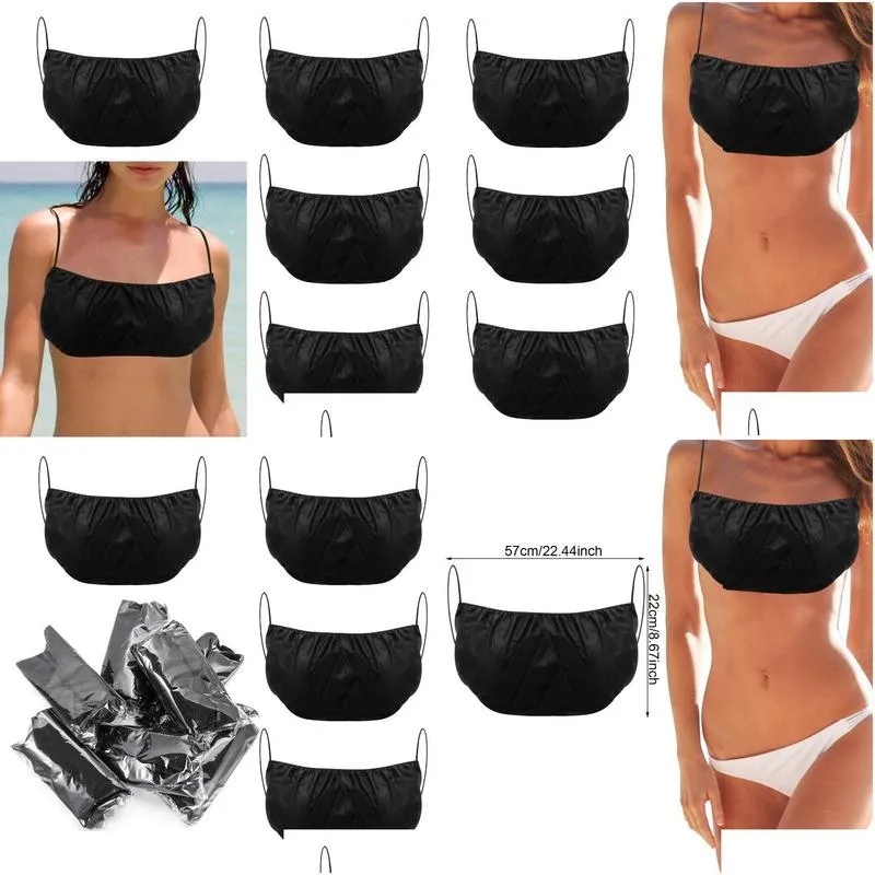 Camisoles & Tanks Camisoles Tanks 50 Pieces Disposable Bras For Spray Tan Spa Salon Top Garment Underwear Womens Tanning Brassieres L Dhs7V