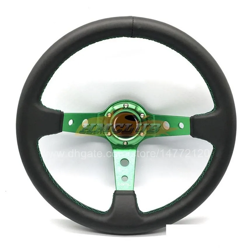 14inches 350mm car modification racing pu steering wheel aluminum alloy rally sport simulated game deep corn dish sport drifting steering wheels universal 8