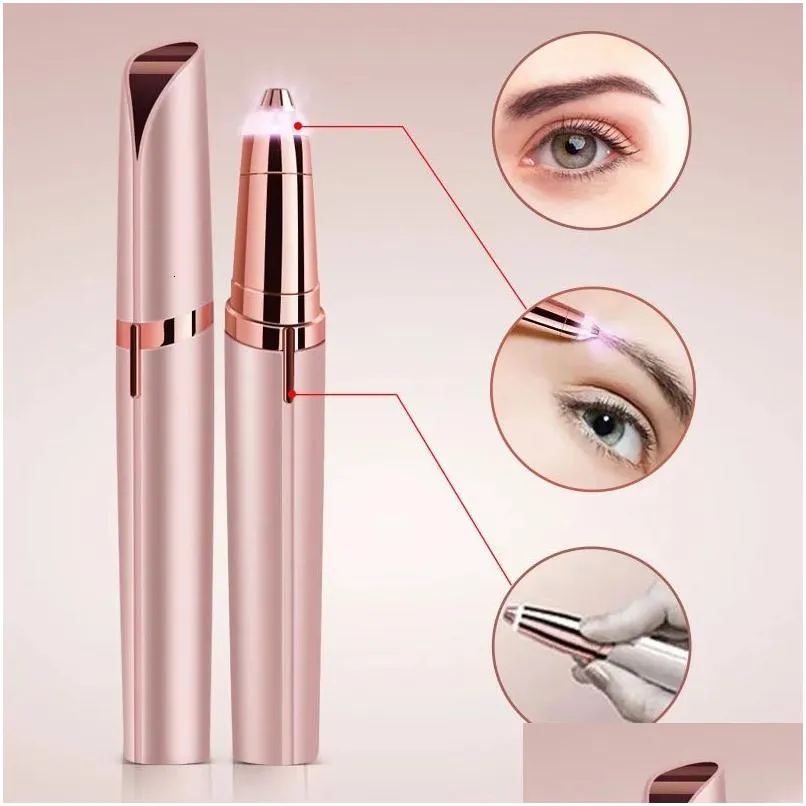 epilator electric eyebrow trimmer women hair removal eye brow mini shaper shaver bikini painless razor safe remover 231128