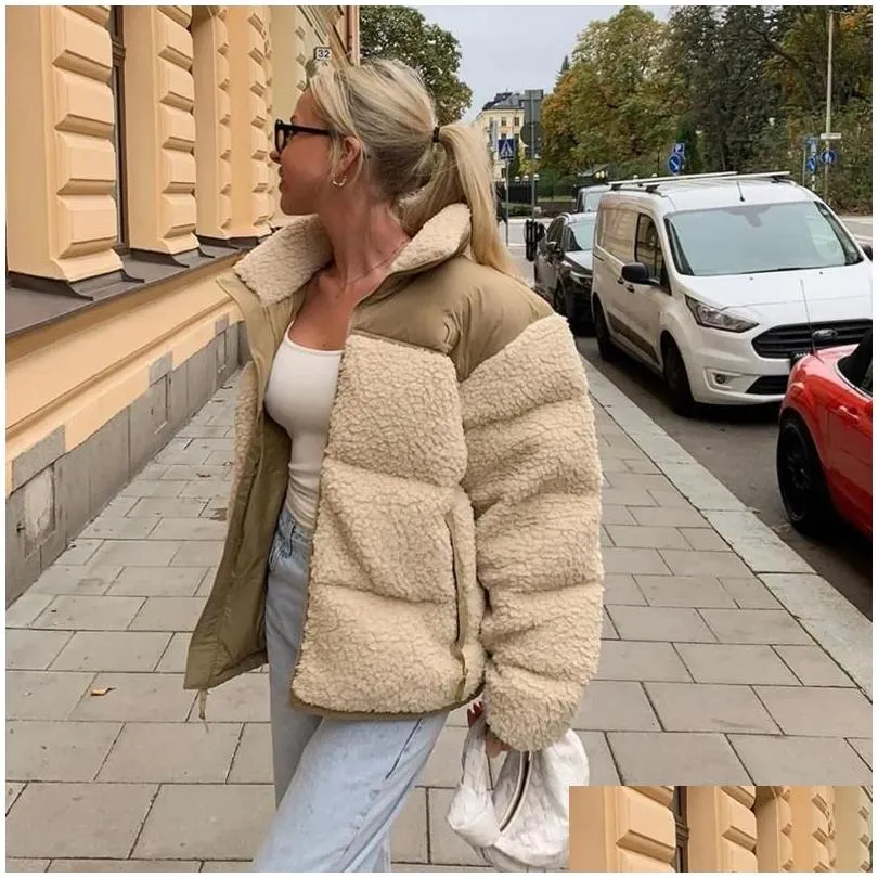 Women`S Jackets Womens Jackets Winter Fleece Jacket Women Faux Shearling Outerwear Coats Female Suede Fur Coat Men Warm Thickened Lamb Dhhwa