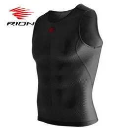 RION Mens Sleeveless Underwear Cycling Vest Base Layer Quick Dry Sports Running Fitness Undershirts Mesh Breathable Active Tops 211120
