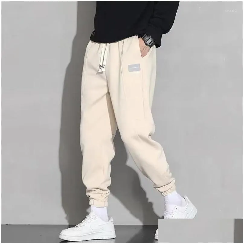 Men`S Pants Mens Pants Sweatpants For Men Wide Leg Baggy Items In Young La Trousers Korean Style Vintage Plain Track Male Drop Delive Dhg7E