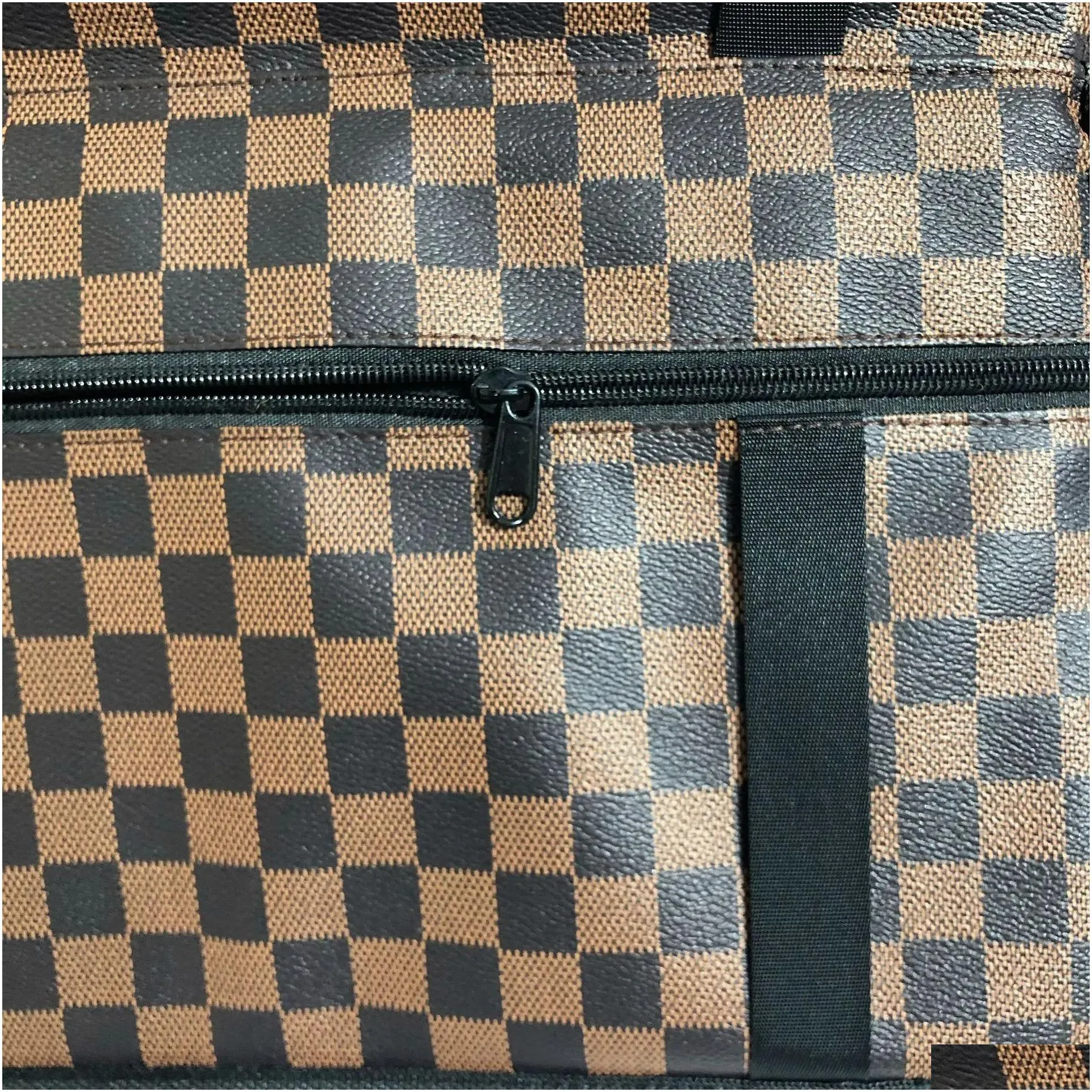 designer pet car bag brown black checkerboard dog car bag safety seat hanging bag mesh breathable cat bag for going out pet bag