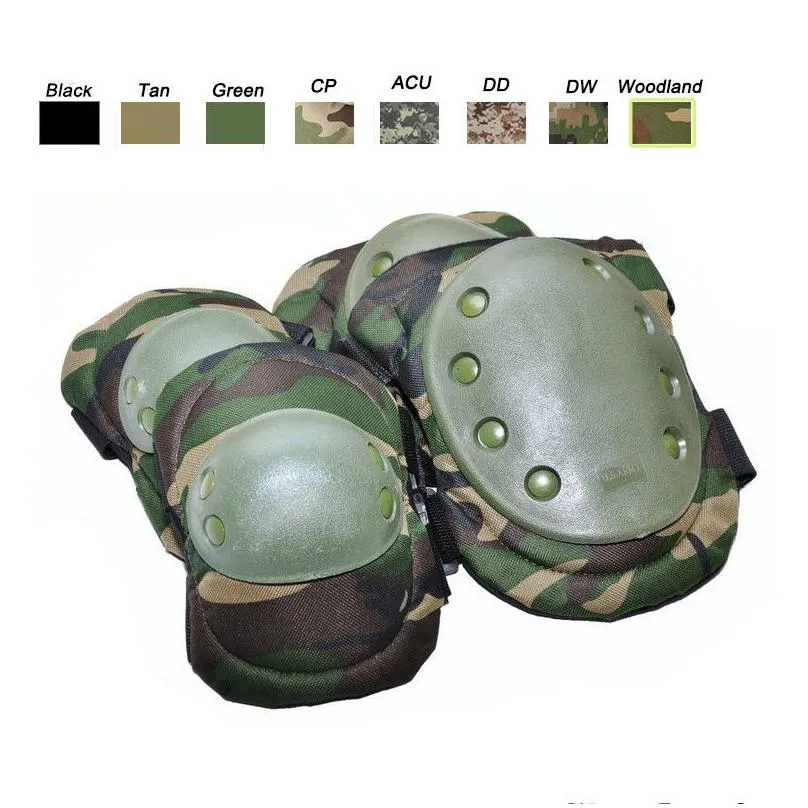 Protective Gear Camo Gear Protective Airsoft Kneepads Tactical Elbow Knee Pads Outdoor Sports Army Hunting Paintball Shooting No13-00 Dhizr