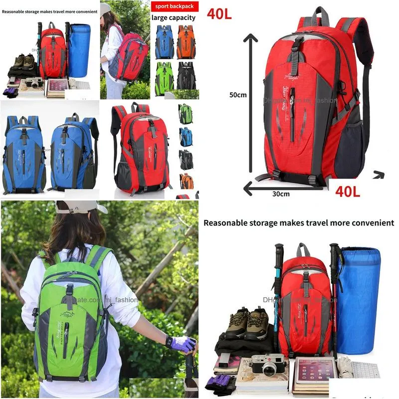 Outdoor Fitness Equipment Outdoor Mountaineering Backpack Men And Women Cycling Sports Leisure Travel Drop Delivery Sports Outdoors Fi Dhjk6