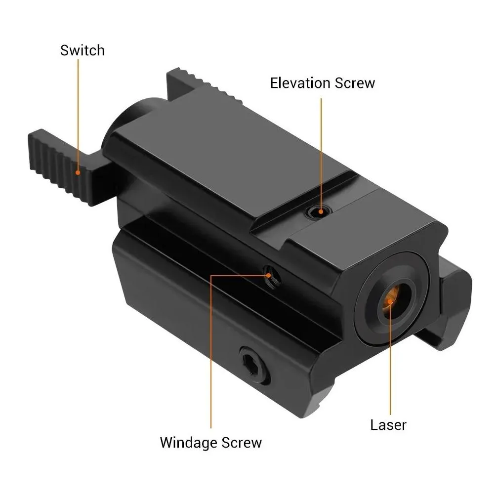 Scopes Tactical Red Green Dot Laser Sight Airsoft Pistol 20Mm Picatinny Weaver Mount 11Mm Tail Rail 17 19 Cz-Red Drop Delivery Tactic Dhhjl