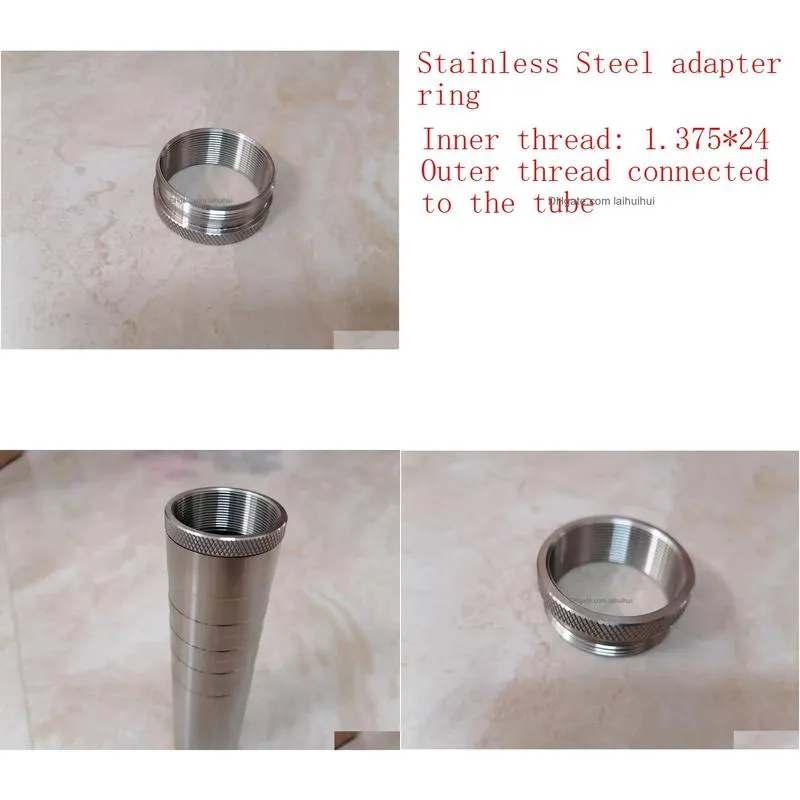 stainless steel thread adapter for titanium solvent trap zz