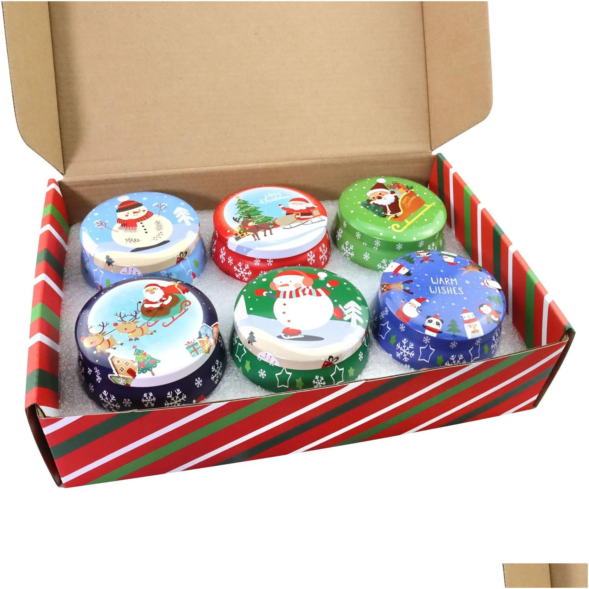 christmas spot  oil soybean oil tin fragrance candles cross border coconut wax scented candles