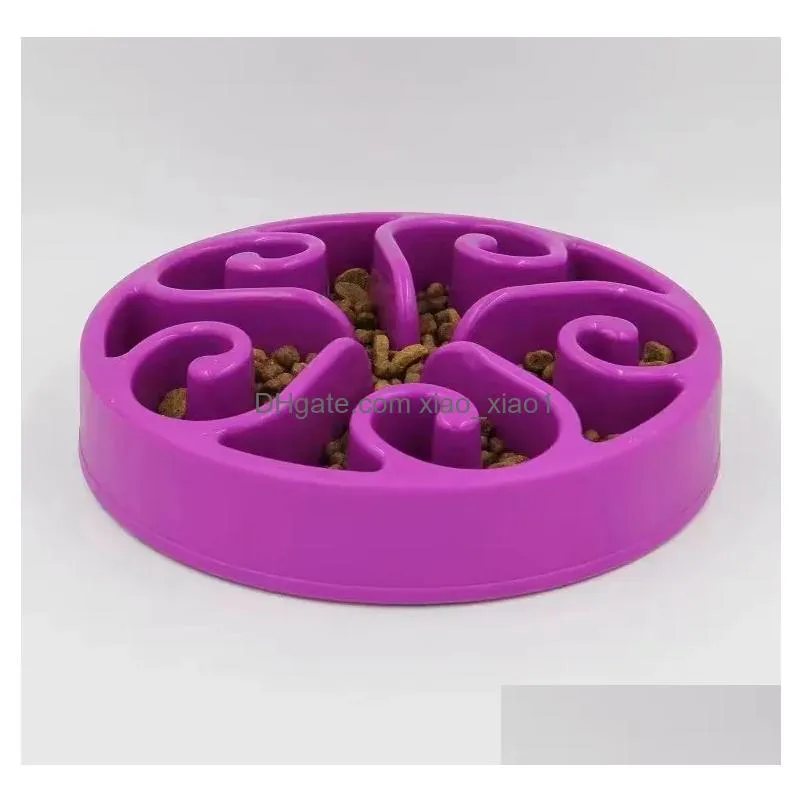 food grade pp material flower pet slow food bowl anti-suffocation neck guard anti-vomiting suitable for small medium and large dogs