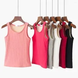 Camisoles & Tanks Soft Thermal Shirt Elastic Sleeveless Warm Underwear Thermo Sexy Velvet Vest Top Sling