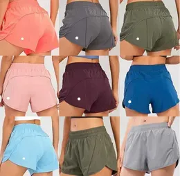 Lululemens Shaping Yoga Multicolor Loose Breathable Quick Drying Sports Hotty Hot Shorts Women`s Unerwears Pocket Trouser Skirt Tial2