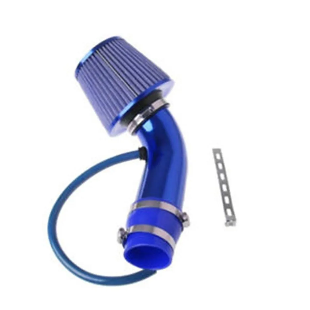 car 3quot 76mm cold air intake filter alumimum induction kit pipe hose system blue universal new3612873