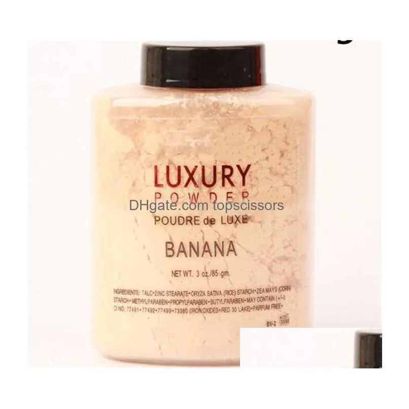 Makeup Tools 48Pcs Ben Nye Luxury Powders Poudre De Luxe Banana 3Oz/85G New Natural Face Loose Powder Waterproof Nutritious Brighten D Dh8Lc