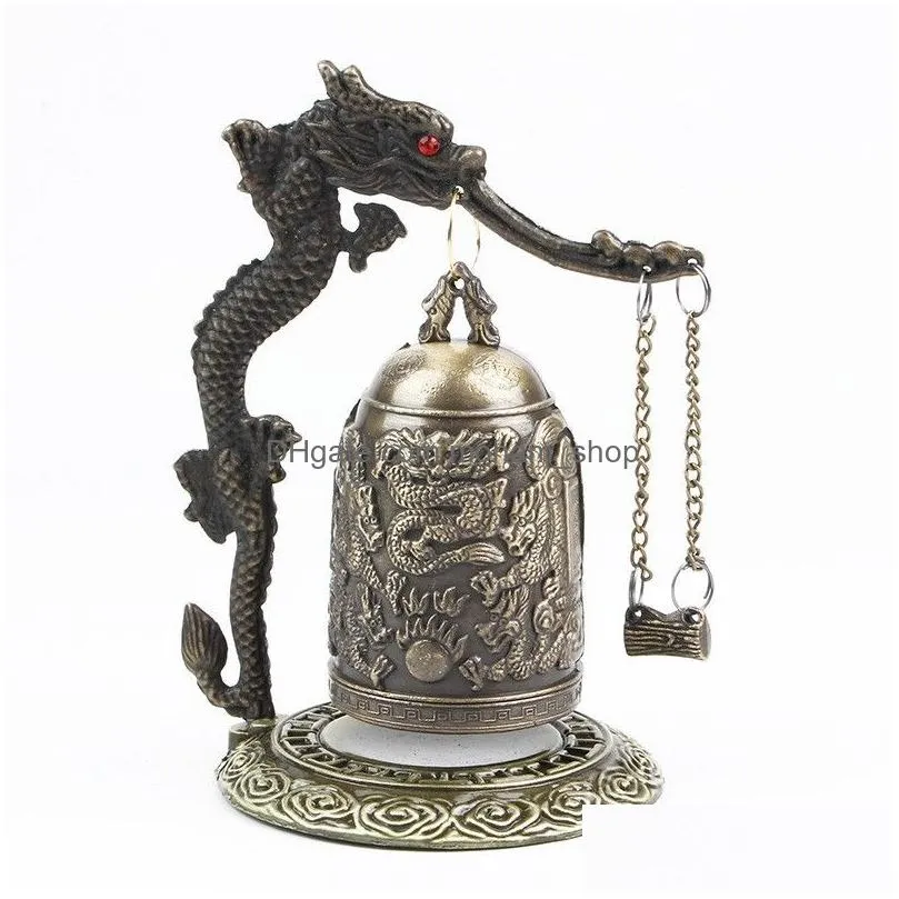 large bronze lock banging bell and monk banging dragon bell wholesale can ring ornaments feng shui decorations handicrafts