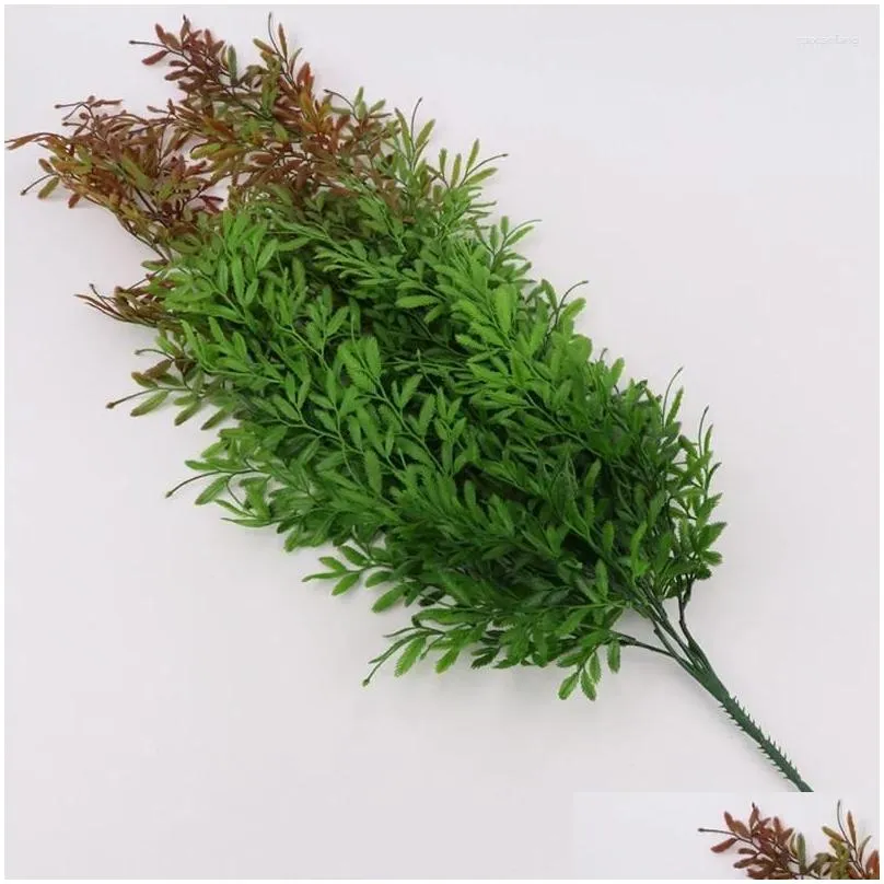 decorative flowers 84cm hanging artificial plant fern leaves plastic green vine wedding party wall decor fake ivy phoenix tail grass