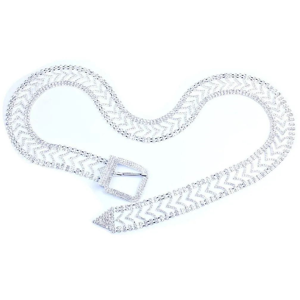 925 silver full diamond waist chain belt diamond crystal body chain gold silver hip hop personality jewelry men ladies