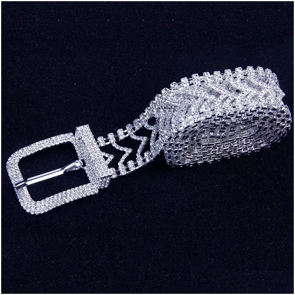 925 silver full diamond waist chain belt diamond crystal body chain gold silver hip hop personality jewelry men ladies