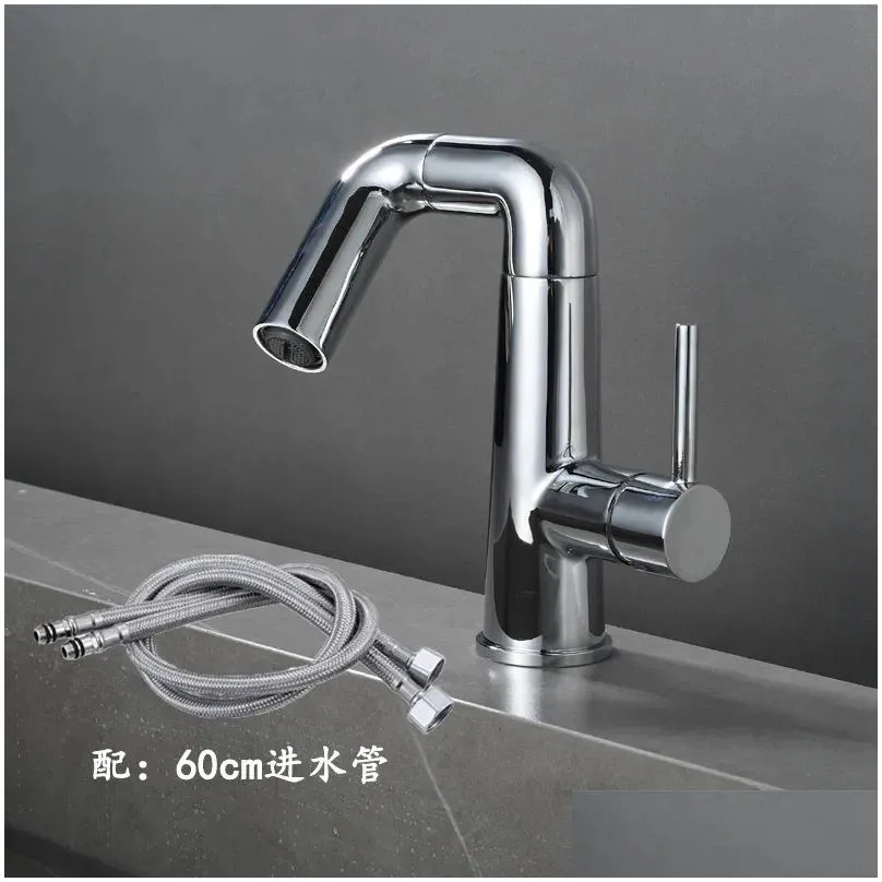 bathroom sink faucets european-style table basin faucet washbasin and cold rotatable brushed gold