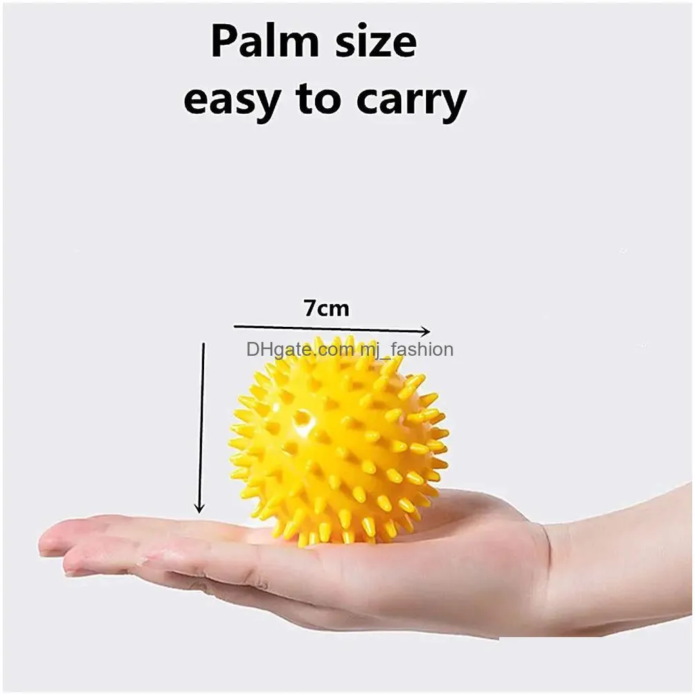 Fitness Balls Spiky Mas Ball Exercise Hand Foot Pain Relief Plantar Relievers Muscle Soreness Gift To Wife Drop Delivery Sports Outdoo Dhfey