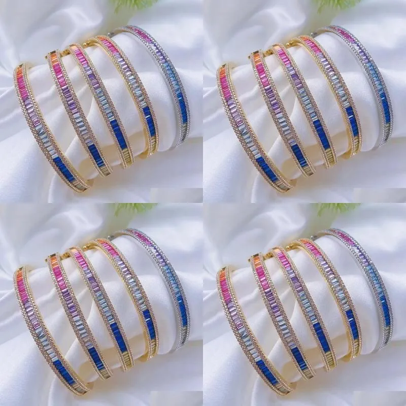 bangles 3pcs elegant classic crystal zircon cuff bangles bracelets for women gold color femal open bangles wedding jewelry