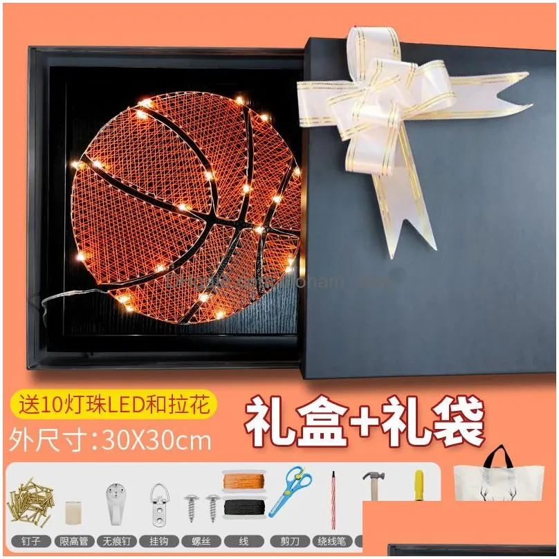 3wkf basketball nail wrapping drawing diy handmade material wrapping hook line string wire wrapping and weaving