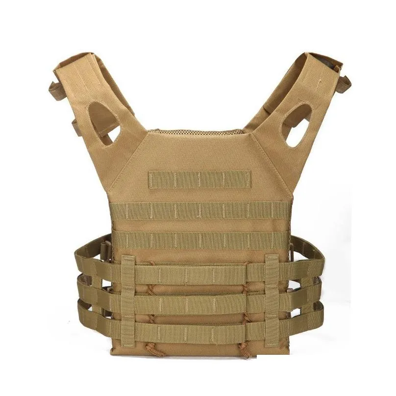 Tactical Vests Tactical Molle Vest Jpc Plate Carrier Outdoor Sports Airsoft Gear Pouch Bag Camouflage Body Armor Combat Assat No06-01 Dh4Eg