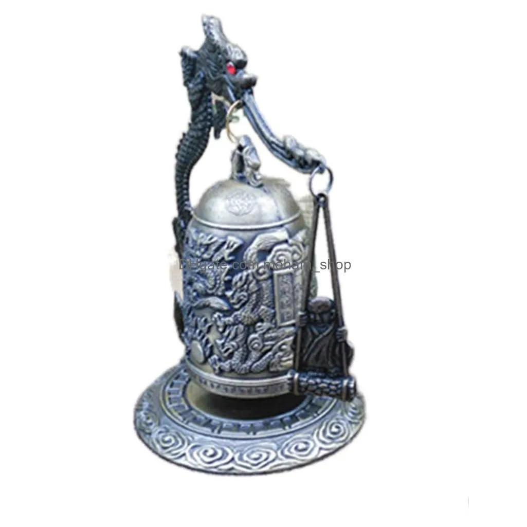 large bronze lock banging bell and monk banging dragon bell wholesale can ring ornaments feng shui decorations handicrafts